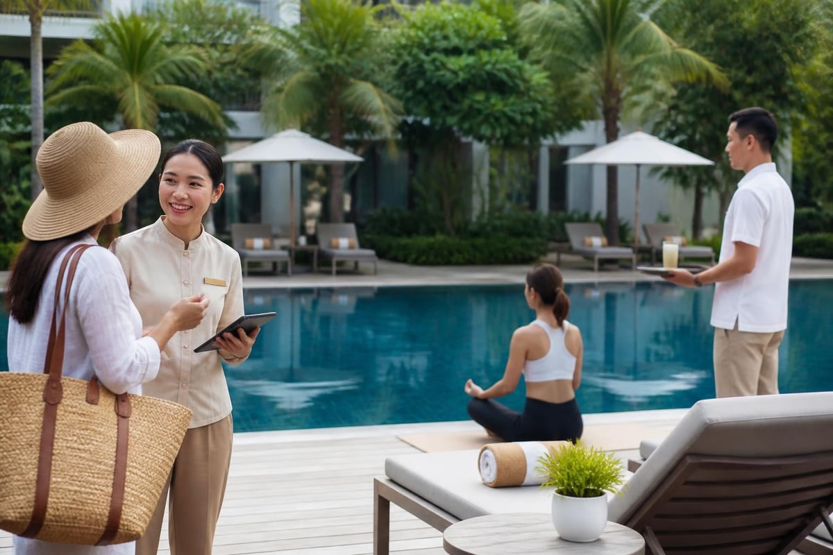 Luxury pool service touchpoints