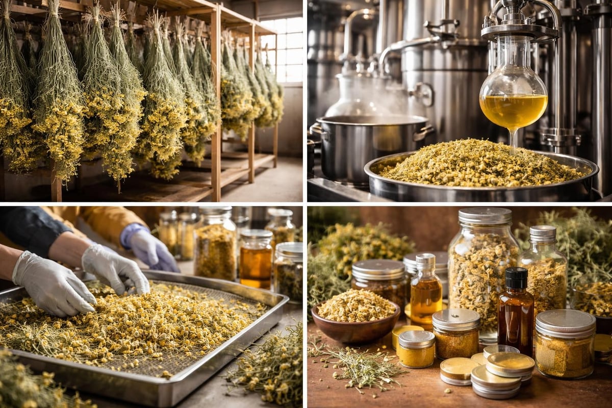 Curry plante processing