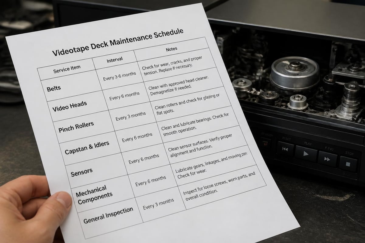 VCR maintenance requirements