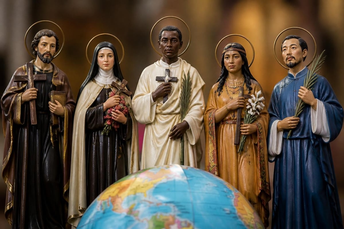 Global distribution of saints
