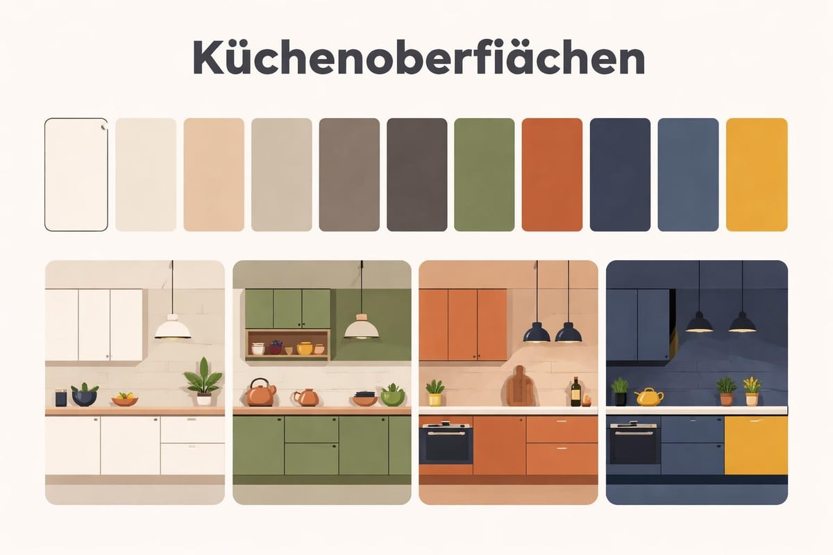 Matte kitchen color palette