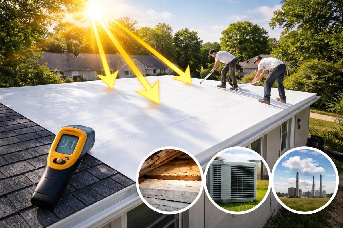 Cool roof technology reducing heat