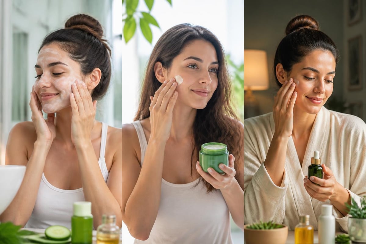 Daily vegetarian skincare routine