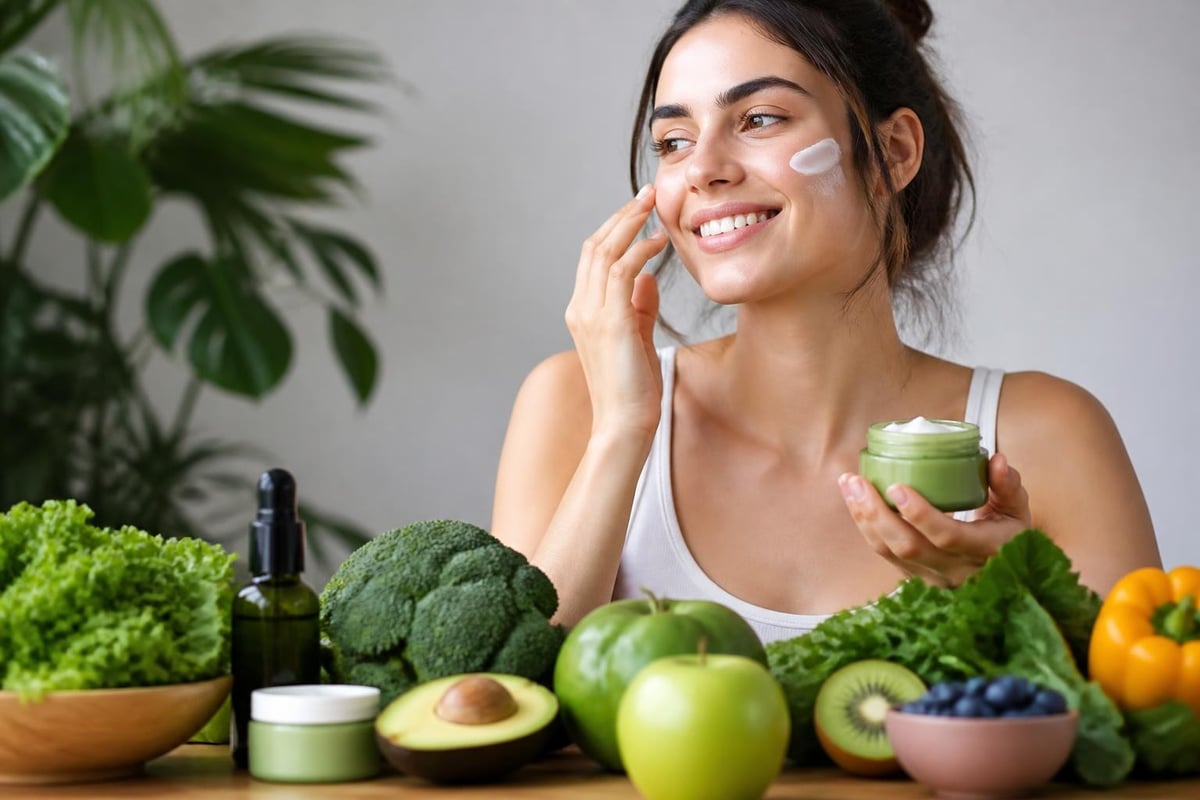 Holistic vegetarian skin care approach