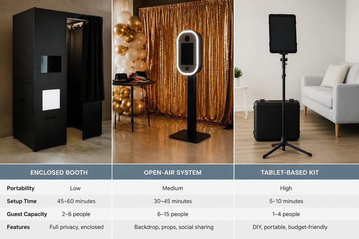 Photo booth equipment comparison