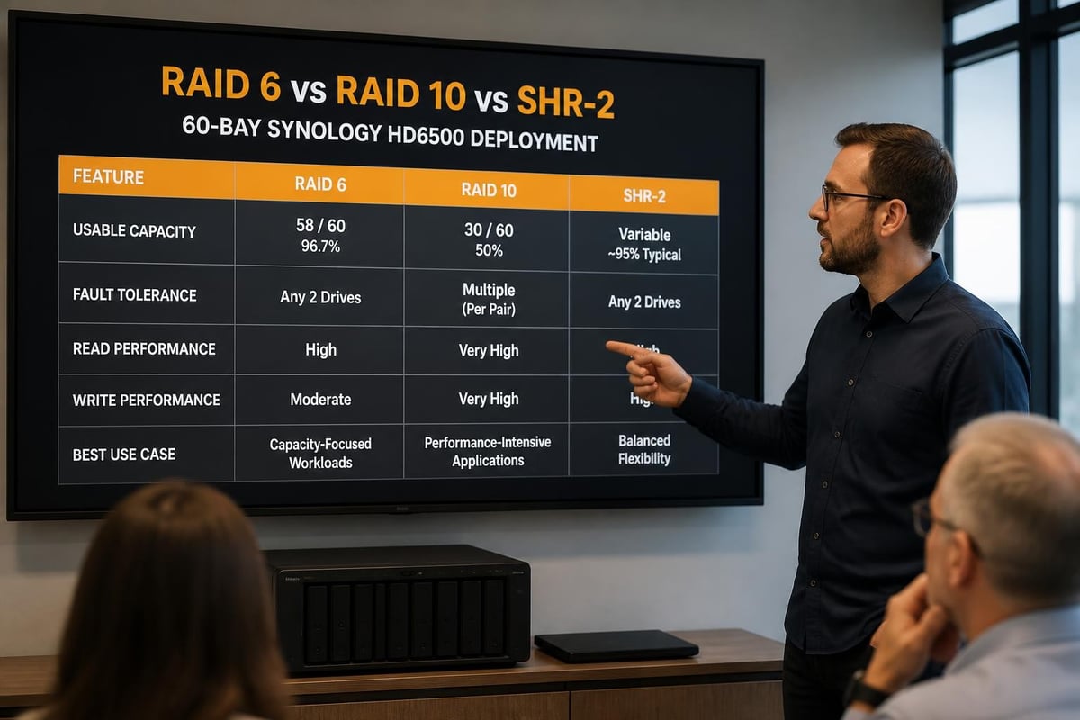 RAID configuration options for HD6500