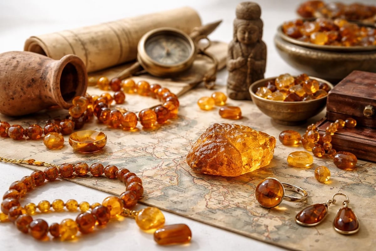 Historical amber trade routes
