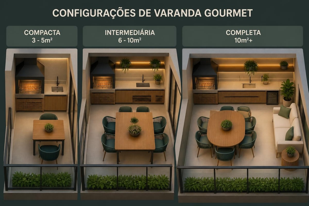 Varanda gourmet layout concepts
