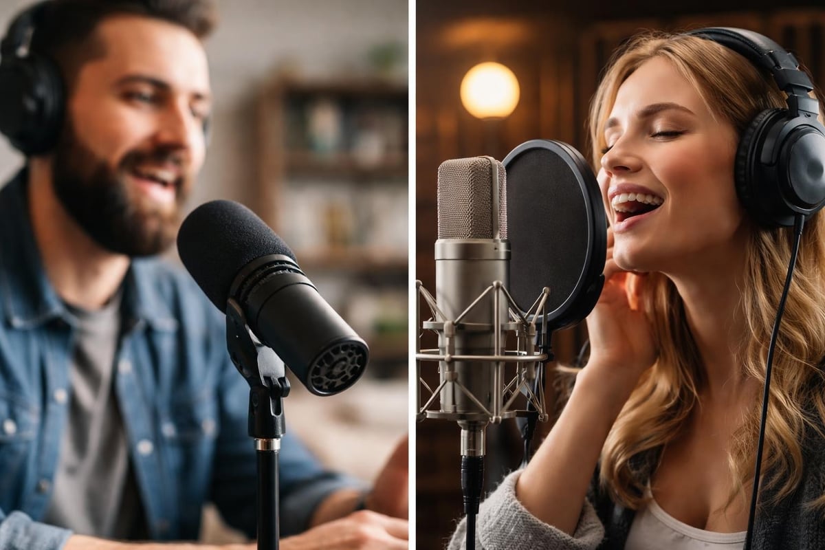 Dynamic versus condenser microphone comparison