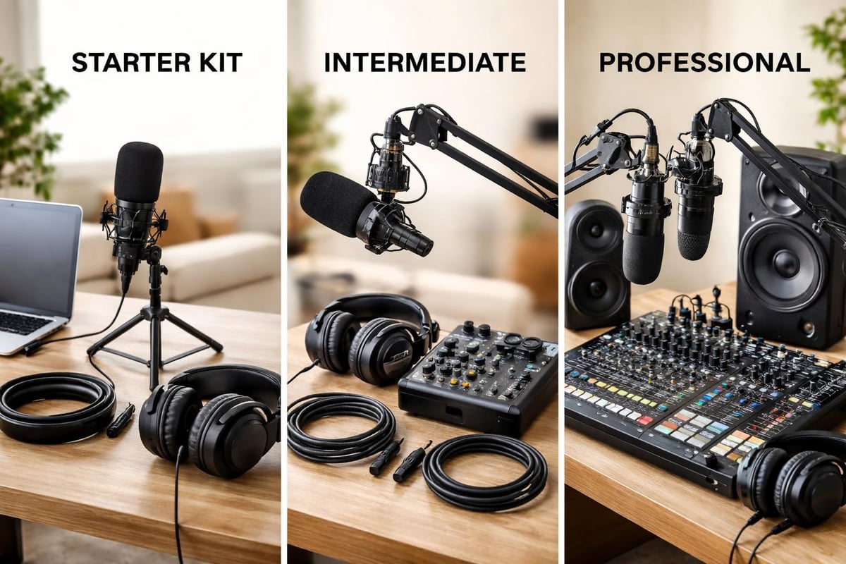 Podcast equipment budget tiers