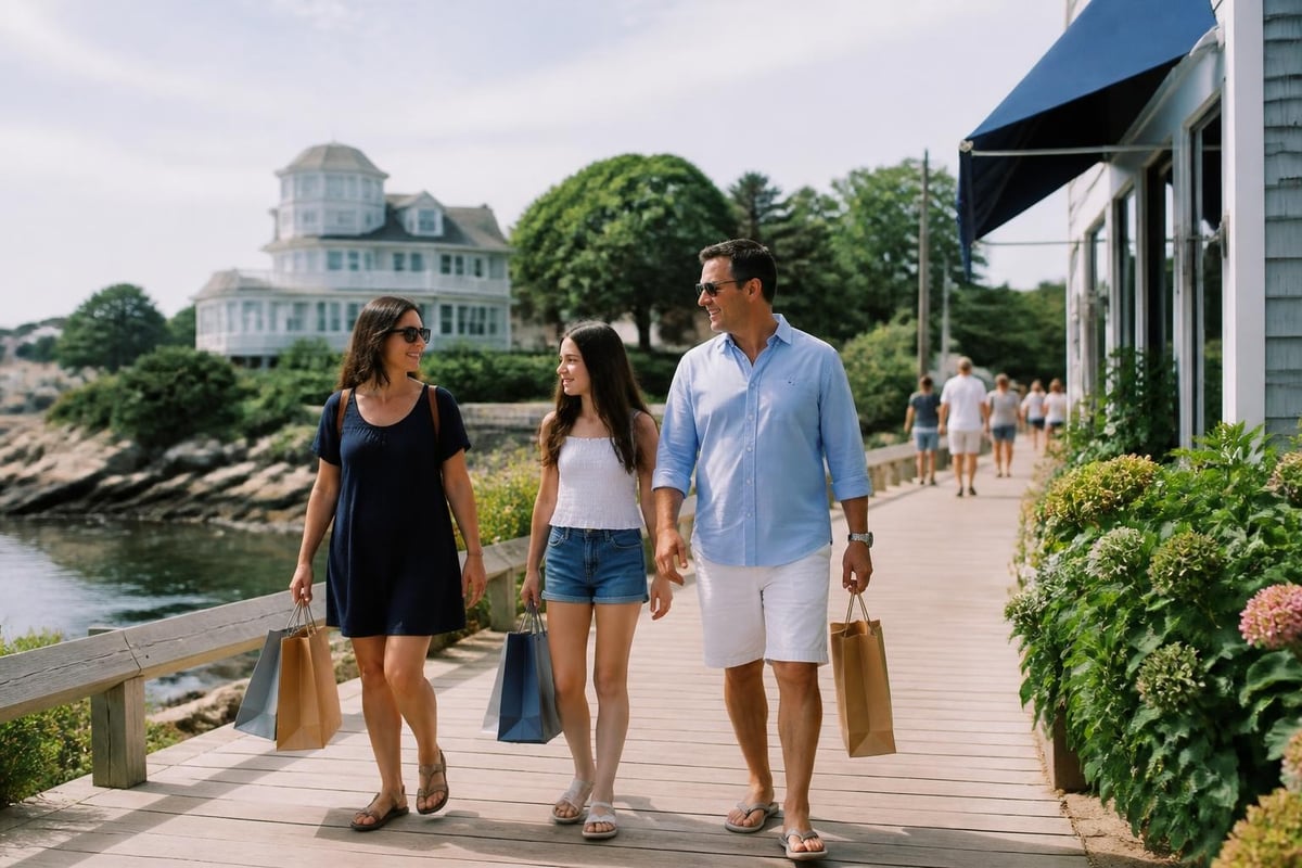 Combining shopping and coastal activities