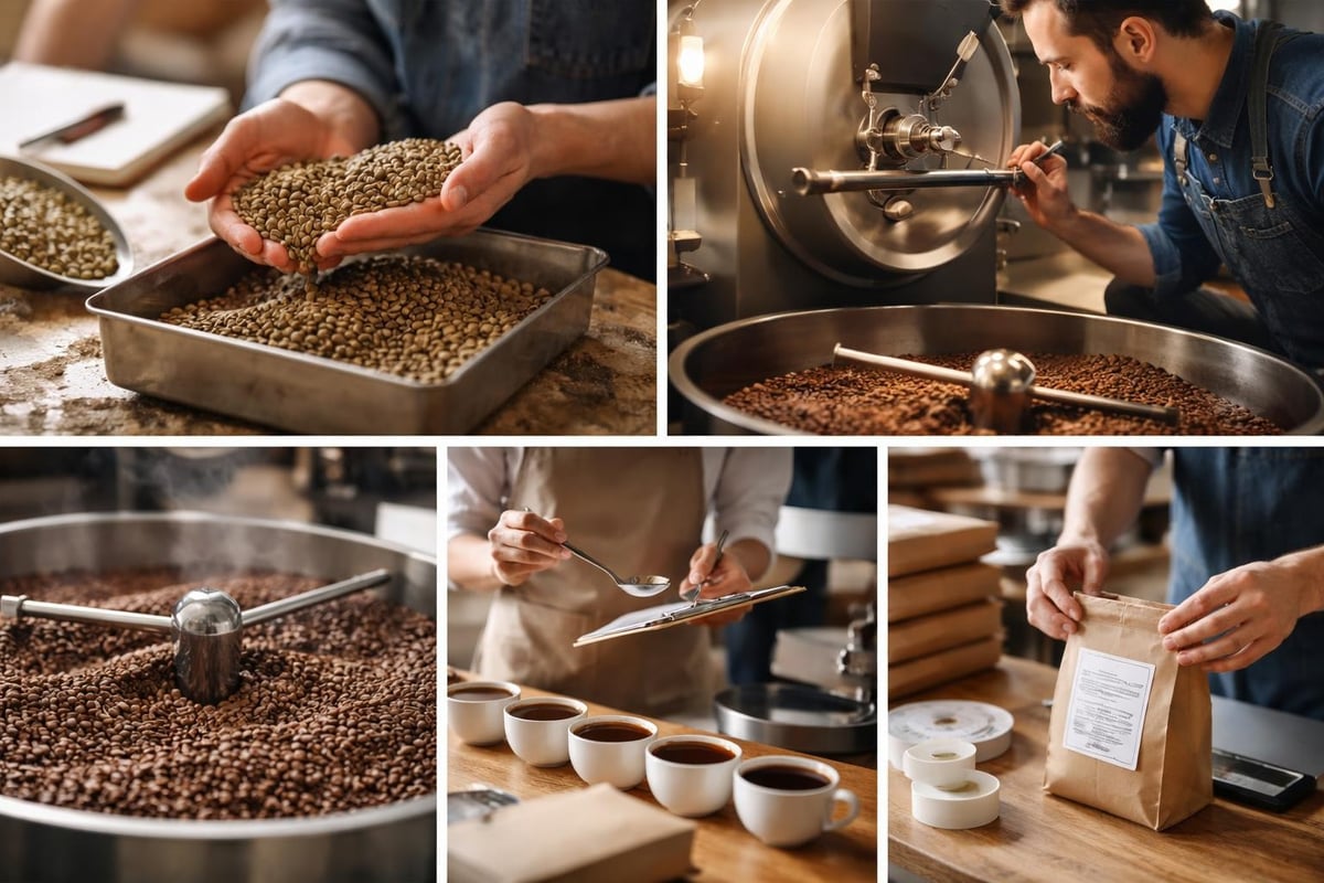 Coffee roasting stages