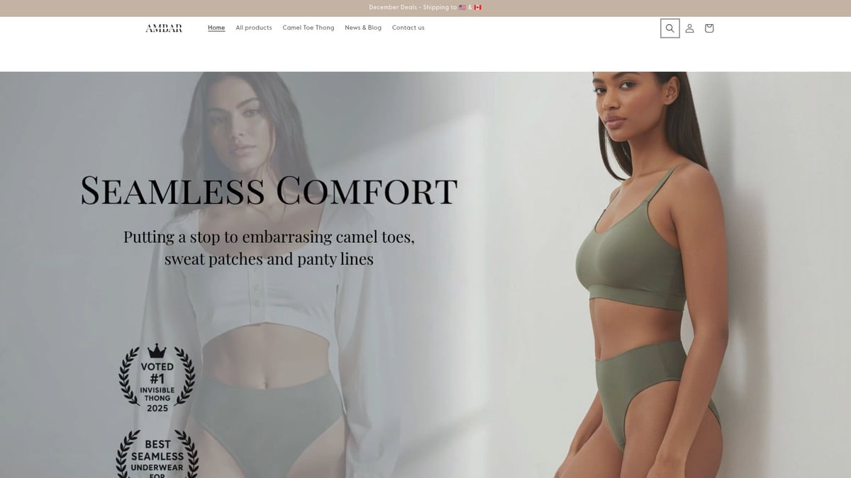9 Essential Ladies Underwear Thongs Styles for 2026 - Invisible Camel Toe Thong – Ambar Wear