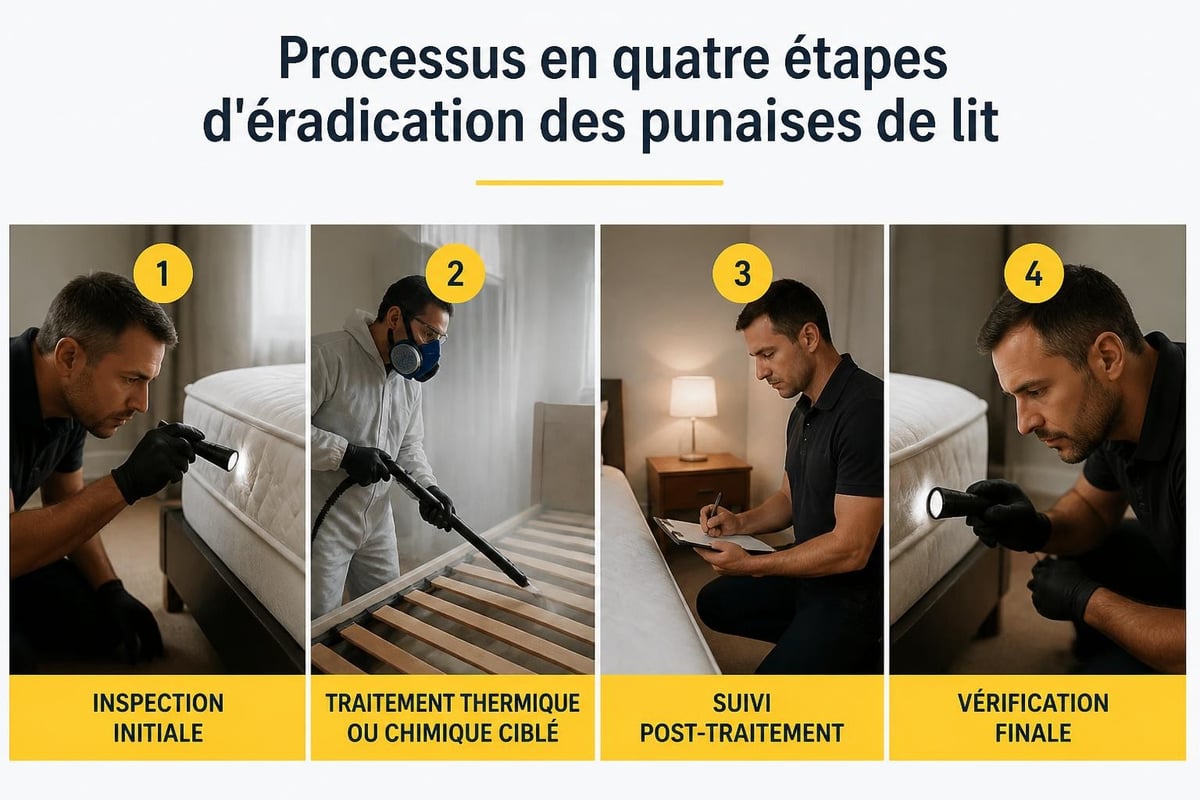 Cycle de traitement professionnel des punaises de lit