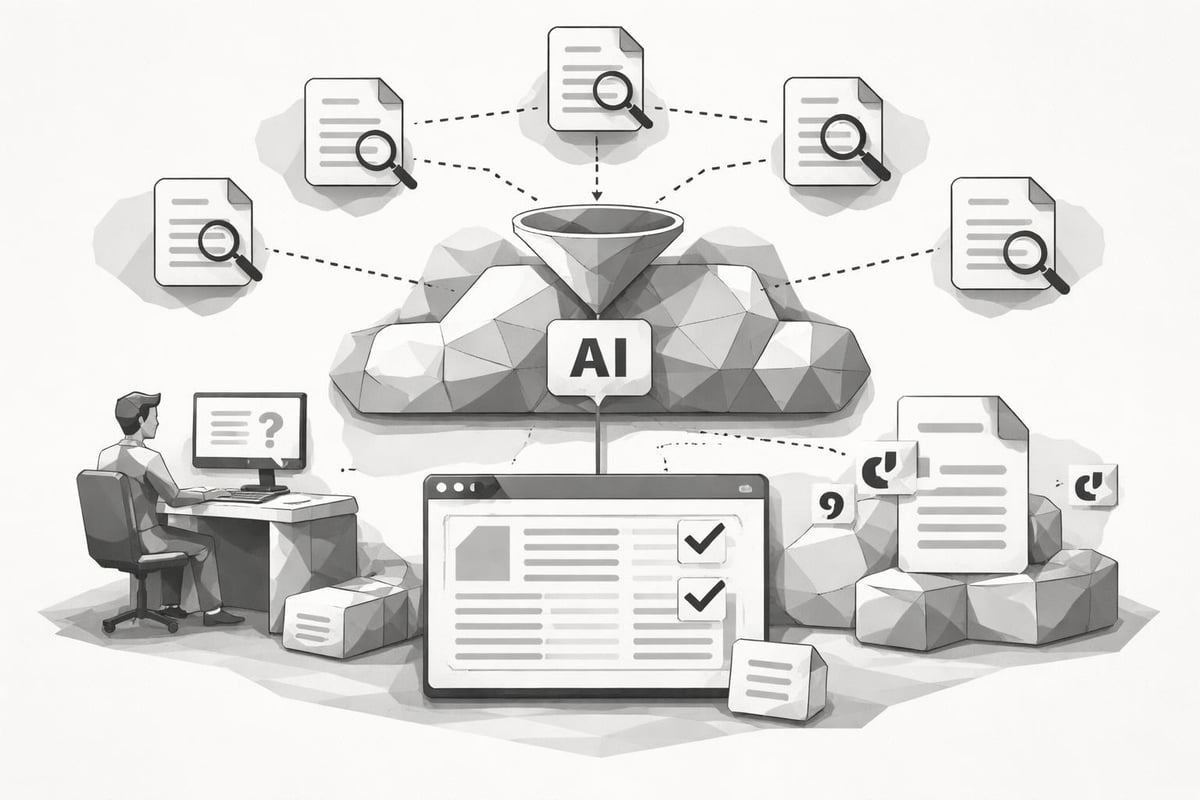 AI search platforms selecting and citing content sources