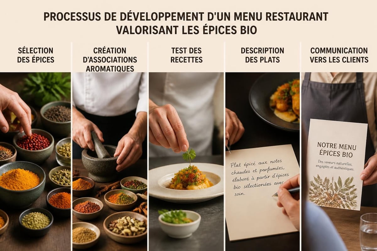 Création menu avec épices bio