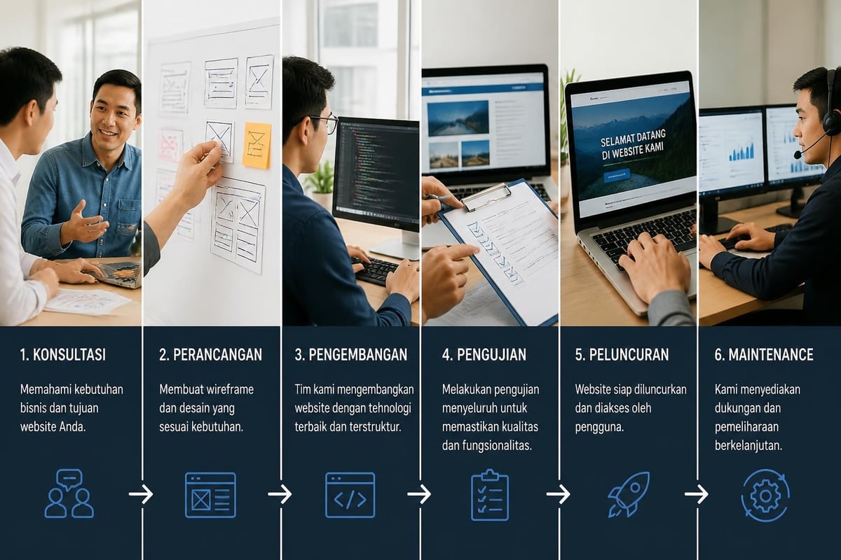 Web development workflow stages