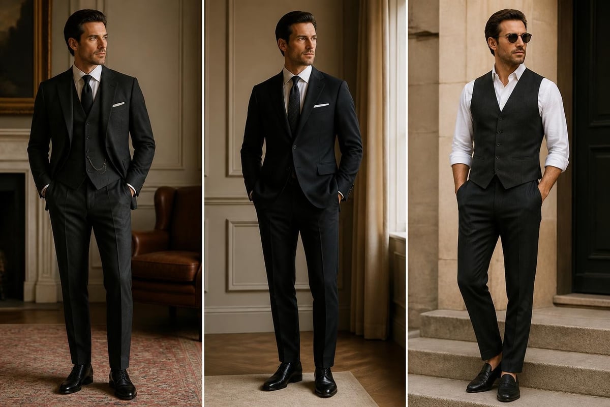 Three piece suit styling options