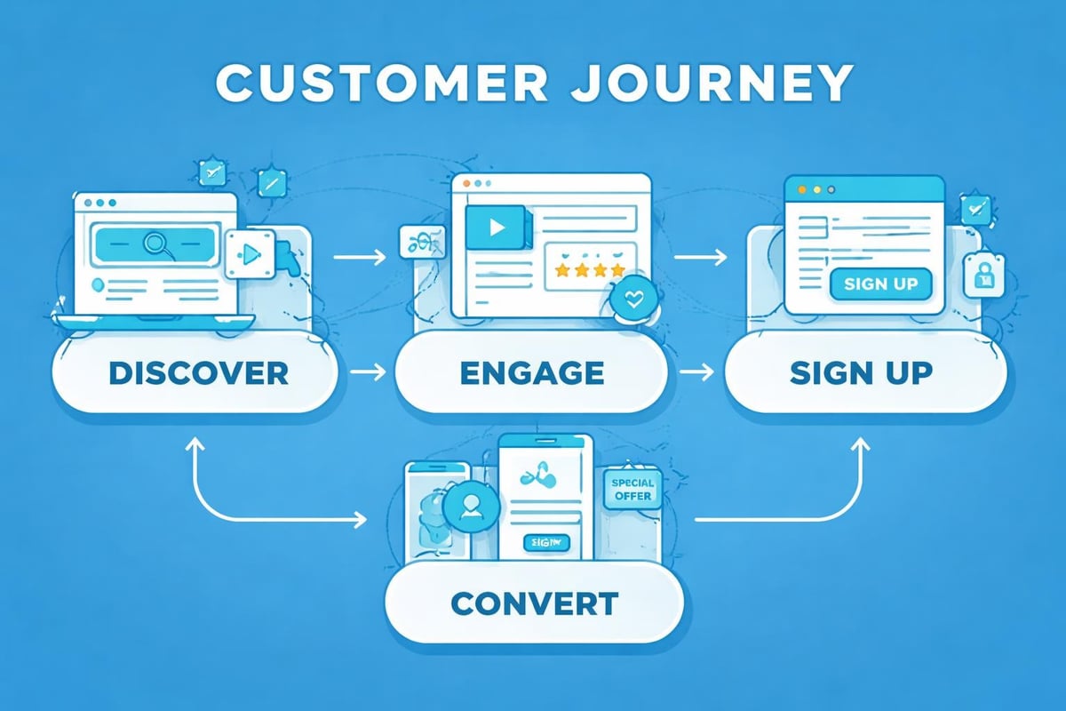 Website conversion funnel