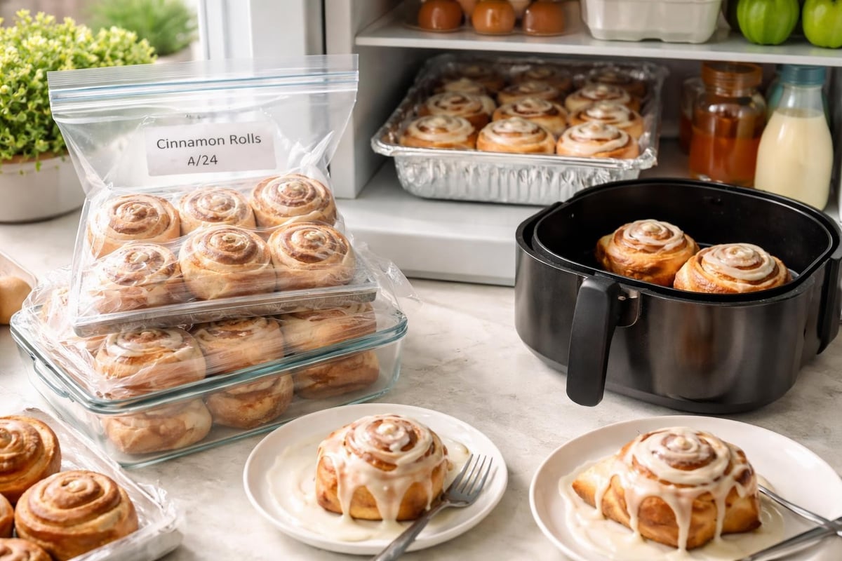 Cinnamon roll storage