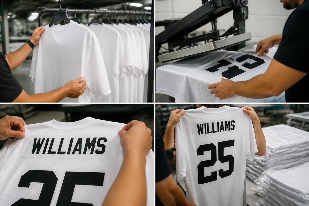 White jersey customization process