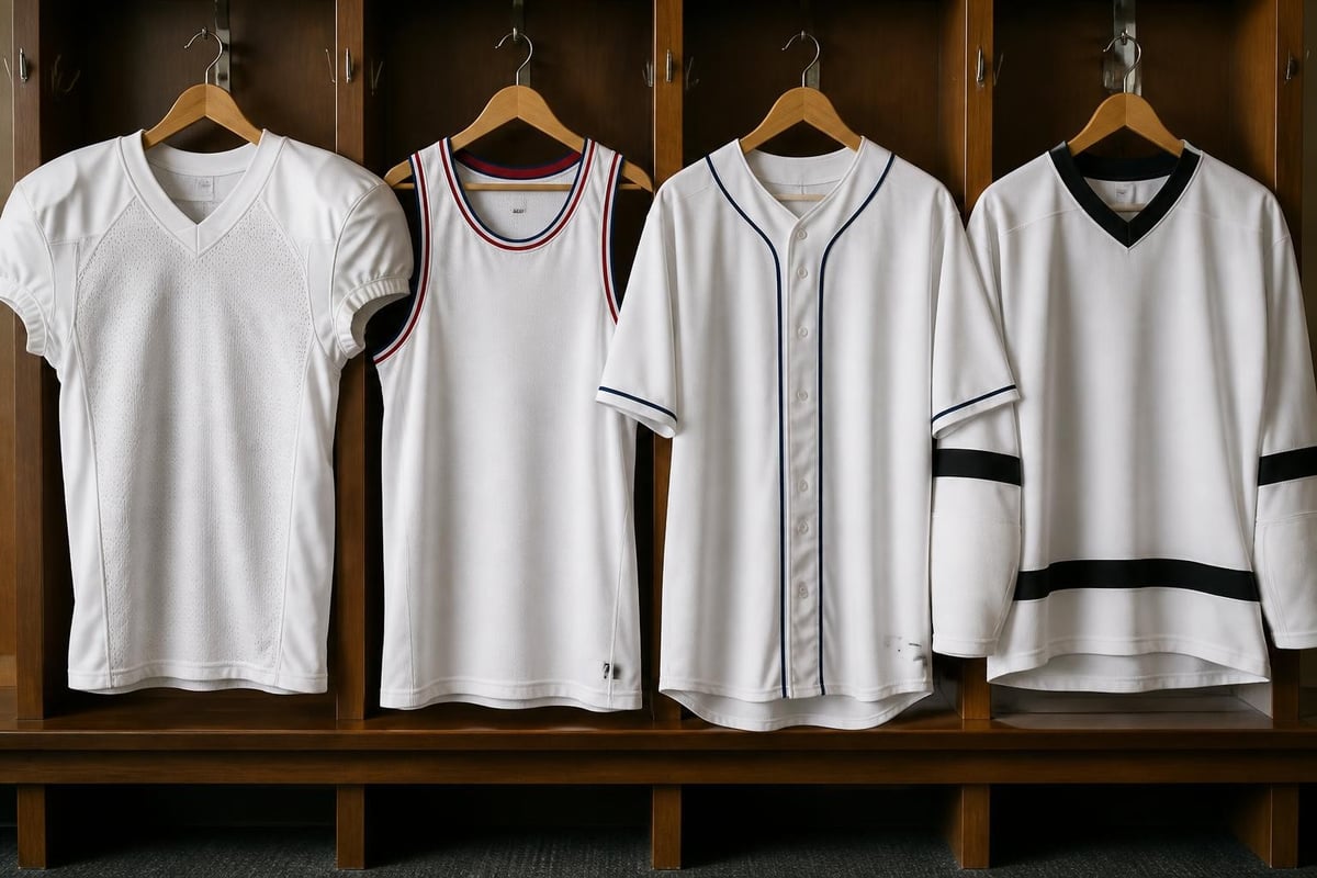 Sport-specific white jersey features