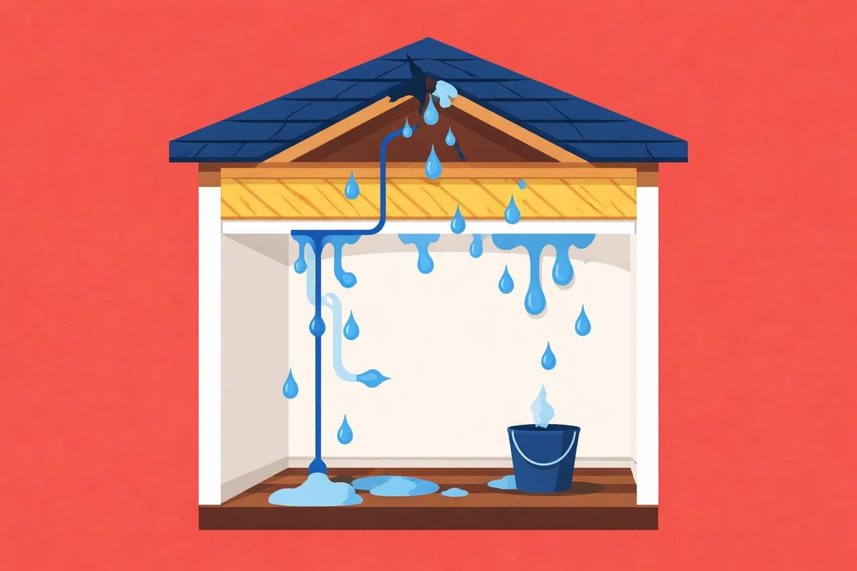 Water migration through roof layers