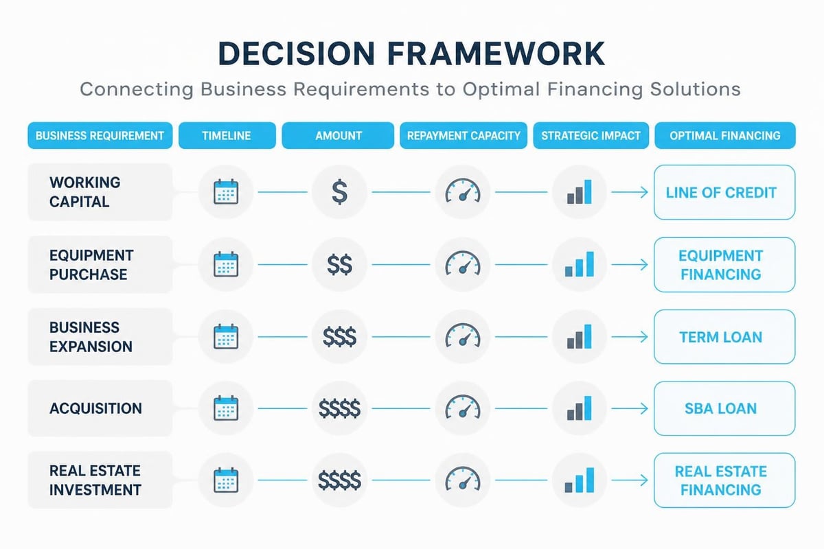 Funding options aligned with requirement types