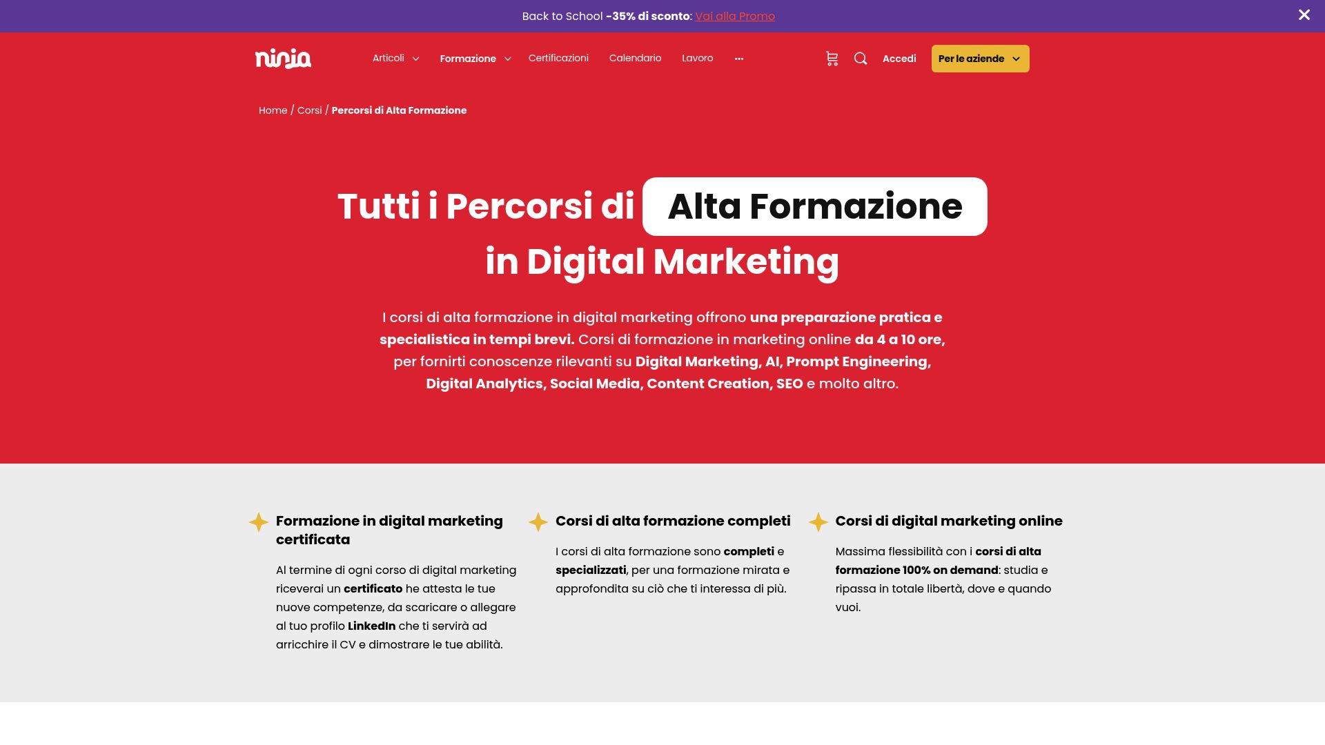 7 Migliori Corsi Di Web Marketing Da Seguire Nel 2025 - Ninja Academy Digital Marketing Professional