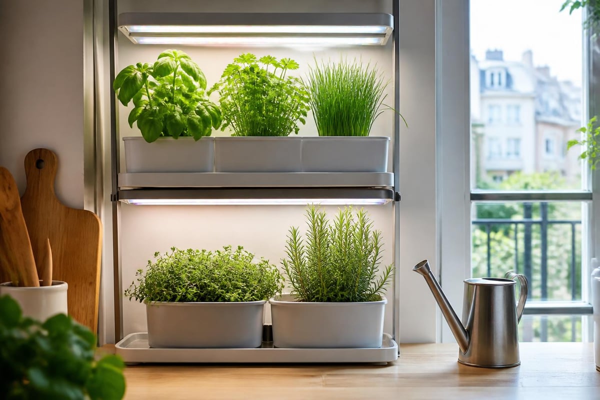 Culture d'herbes en cuisine