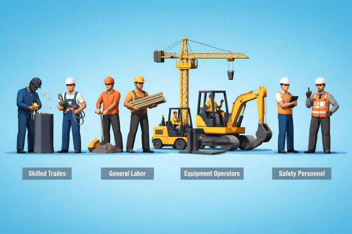 Construction staffing categories