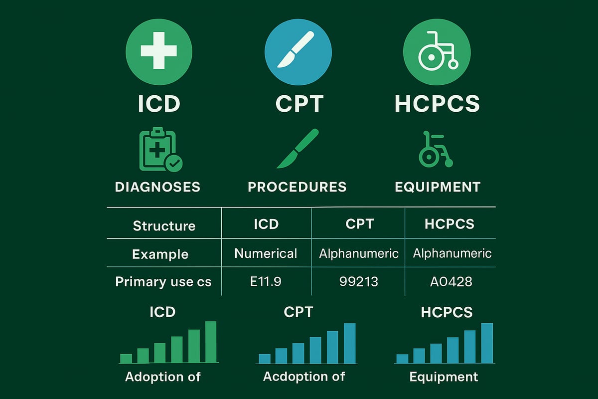 Major Medical Coding Systems: ICD, CPT, HCPCS, and Beyond