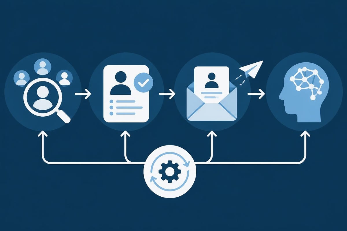 AI sourcing workflow stages