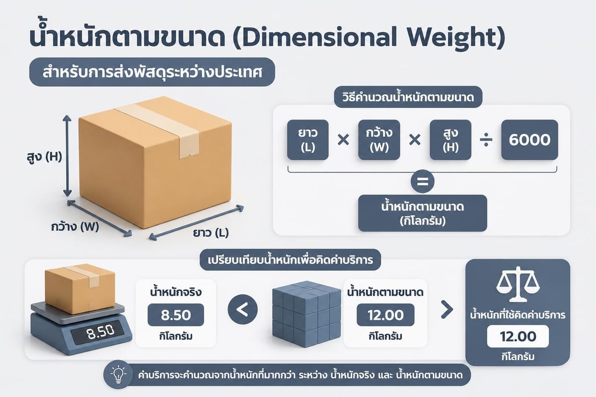 Volume weight calculation