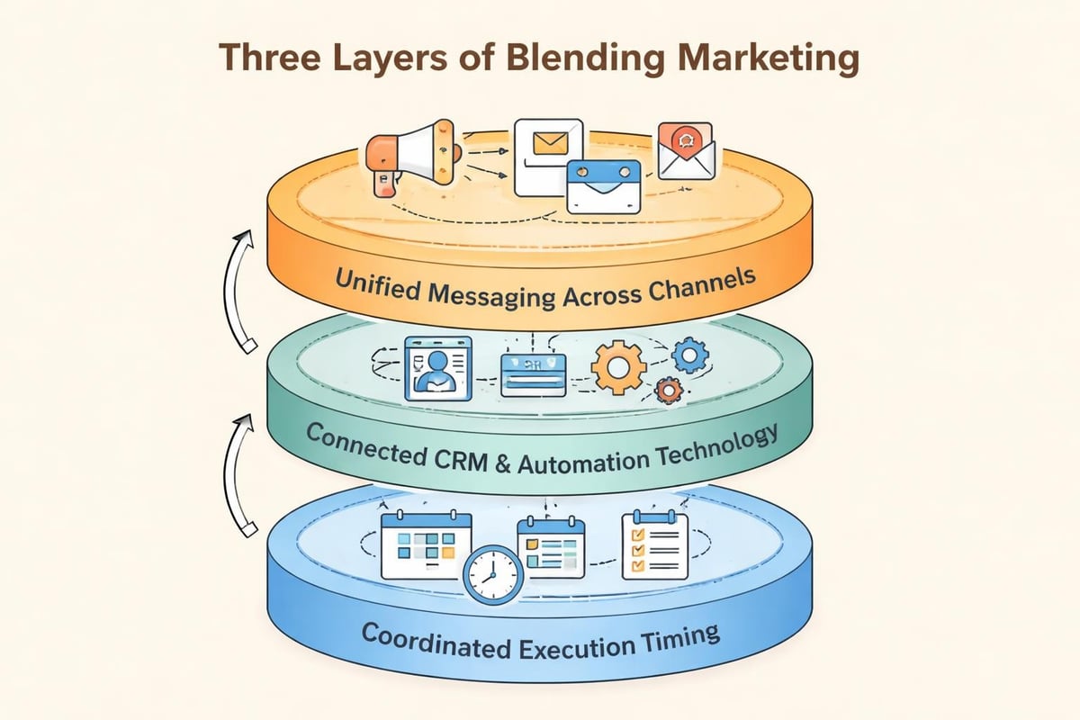 Blending marketing system components