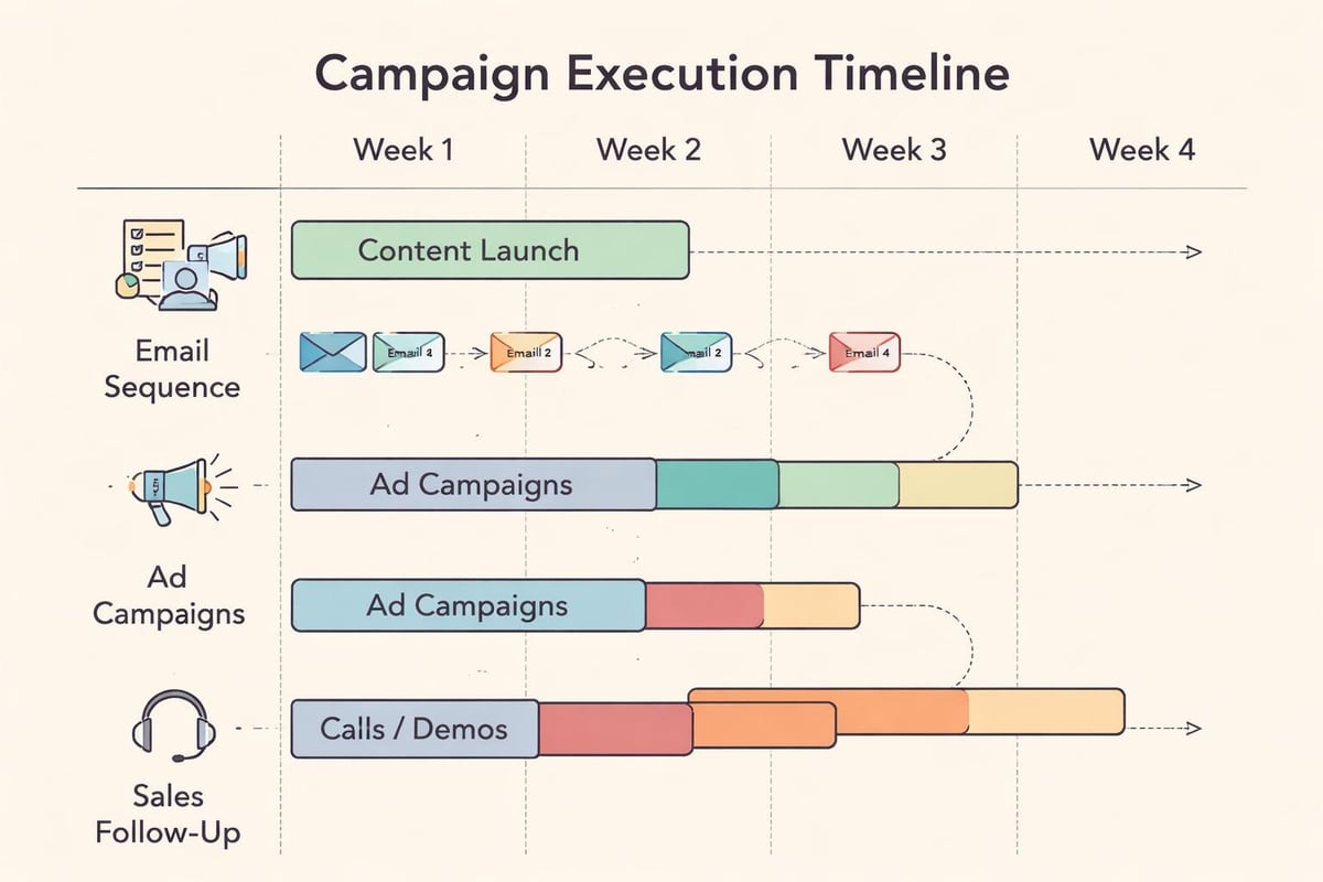 Multi-channel campaign timeline