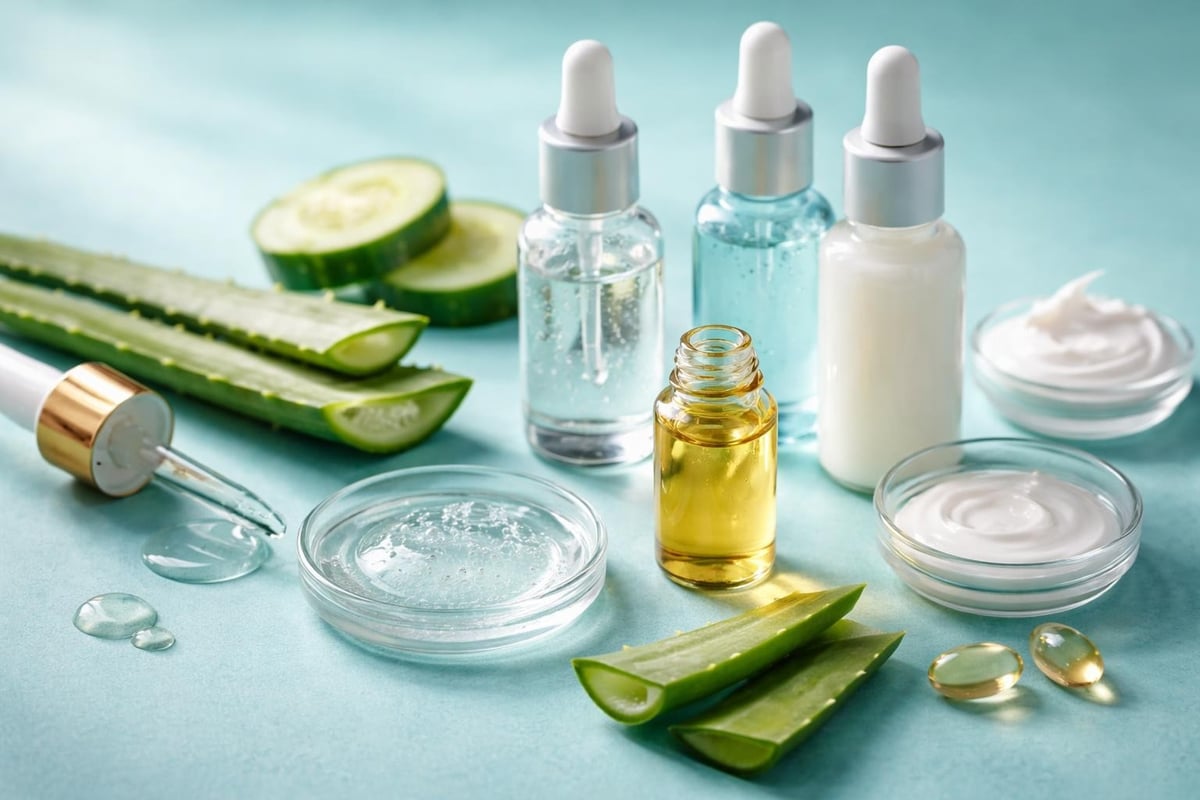 Skin cream ingredients diagram