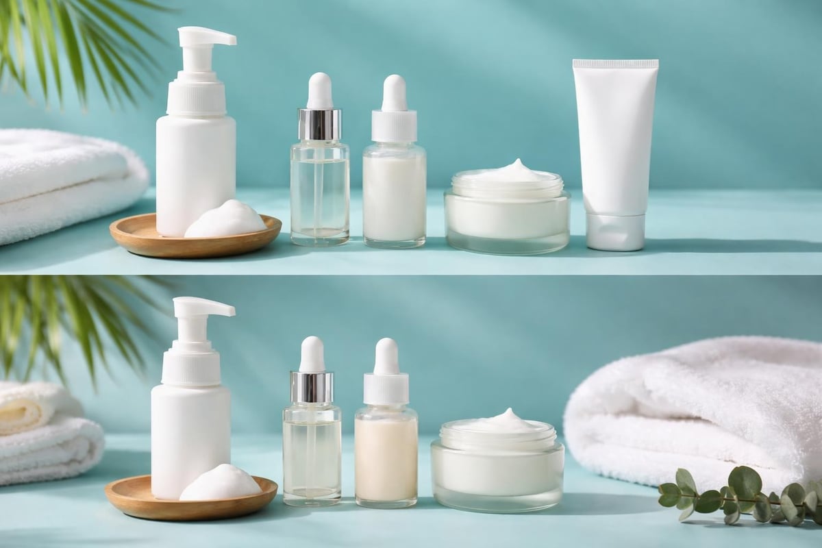 Skincare routine steps