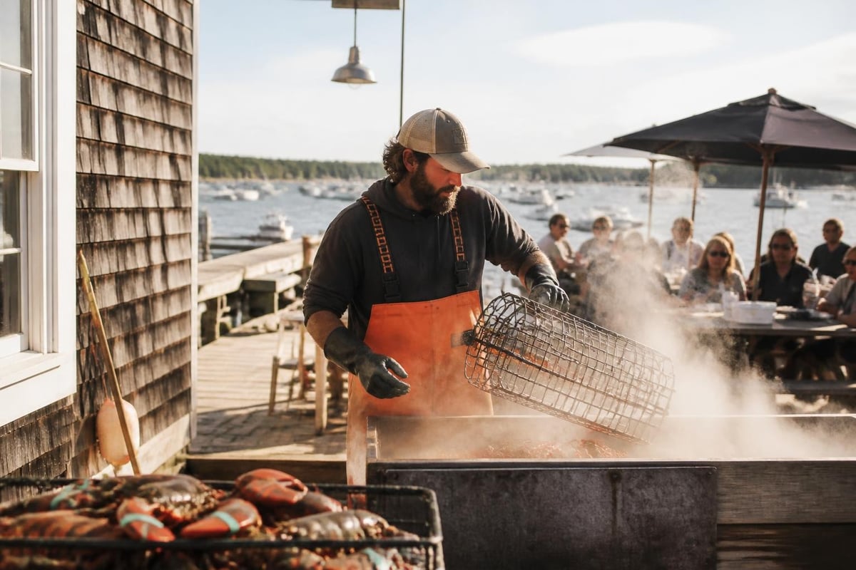 Traditional lobster shack elements