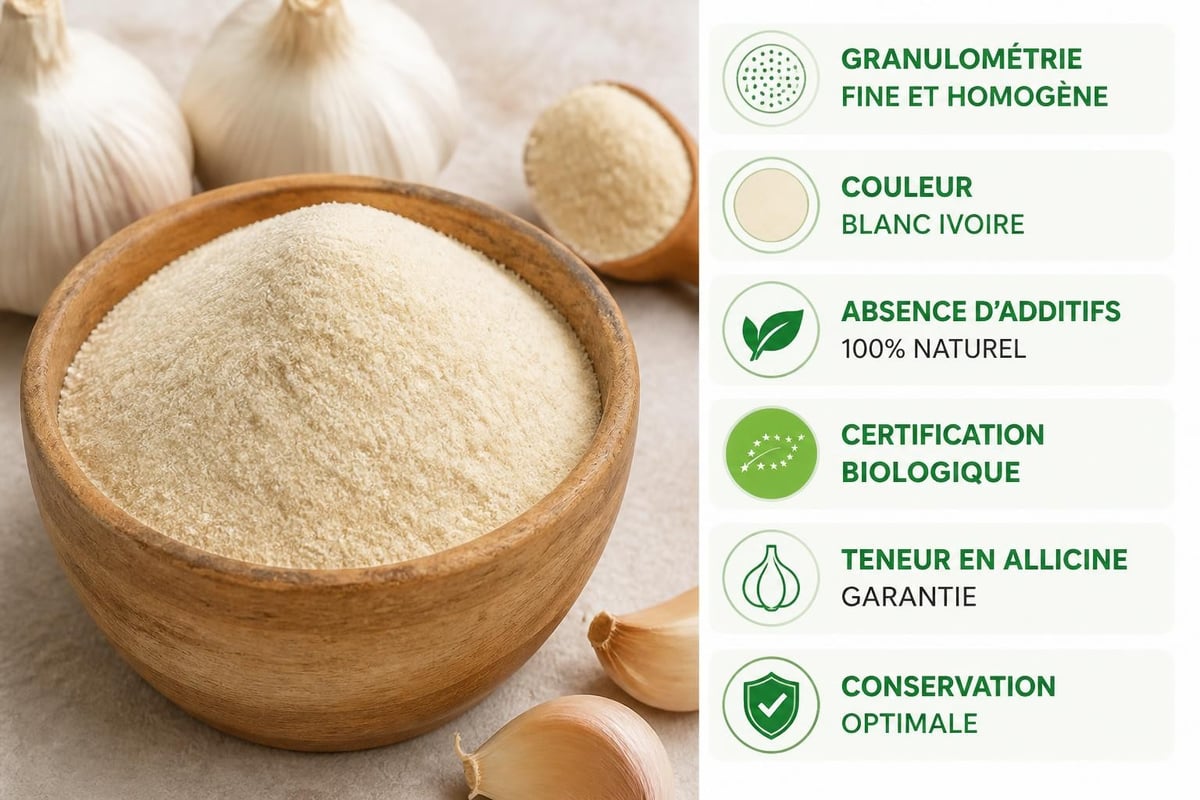 Critères qualité ail en poudre bio