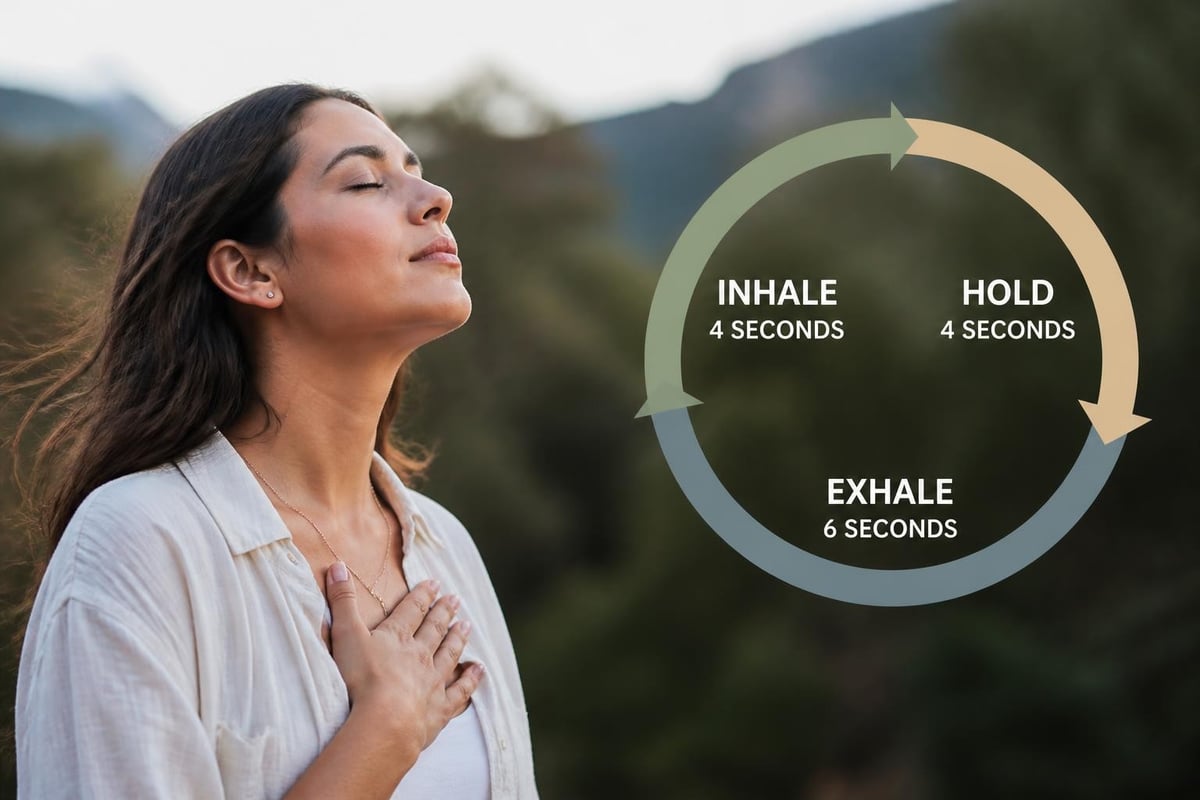 Breathing exercise pattern for anxiety relief