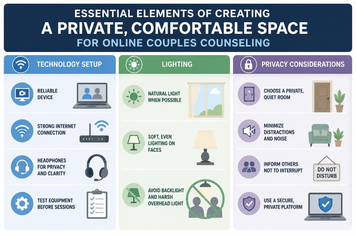 Virtual therapy session setup