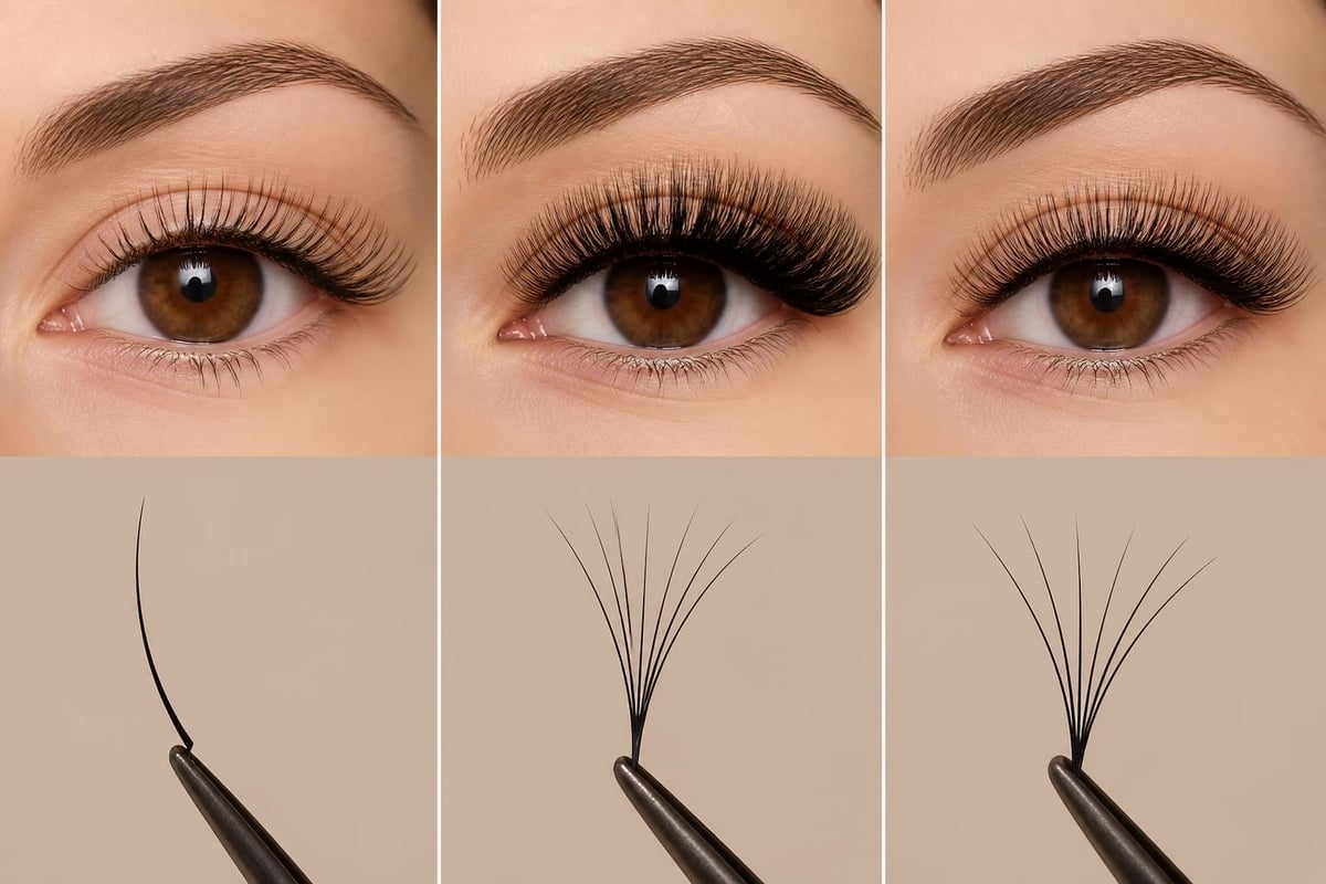 Natural Hybrid Lashes: The Perfect Balance for 2026 2 Natural hybrid lashes technique comparison