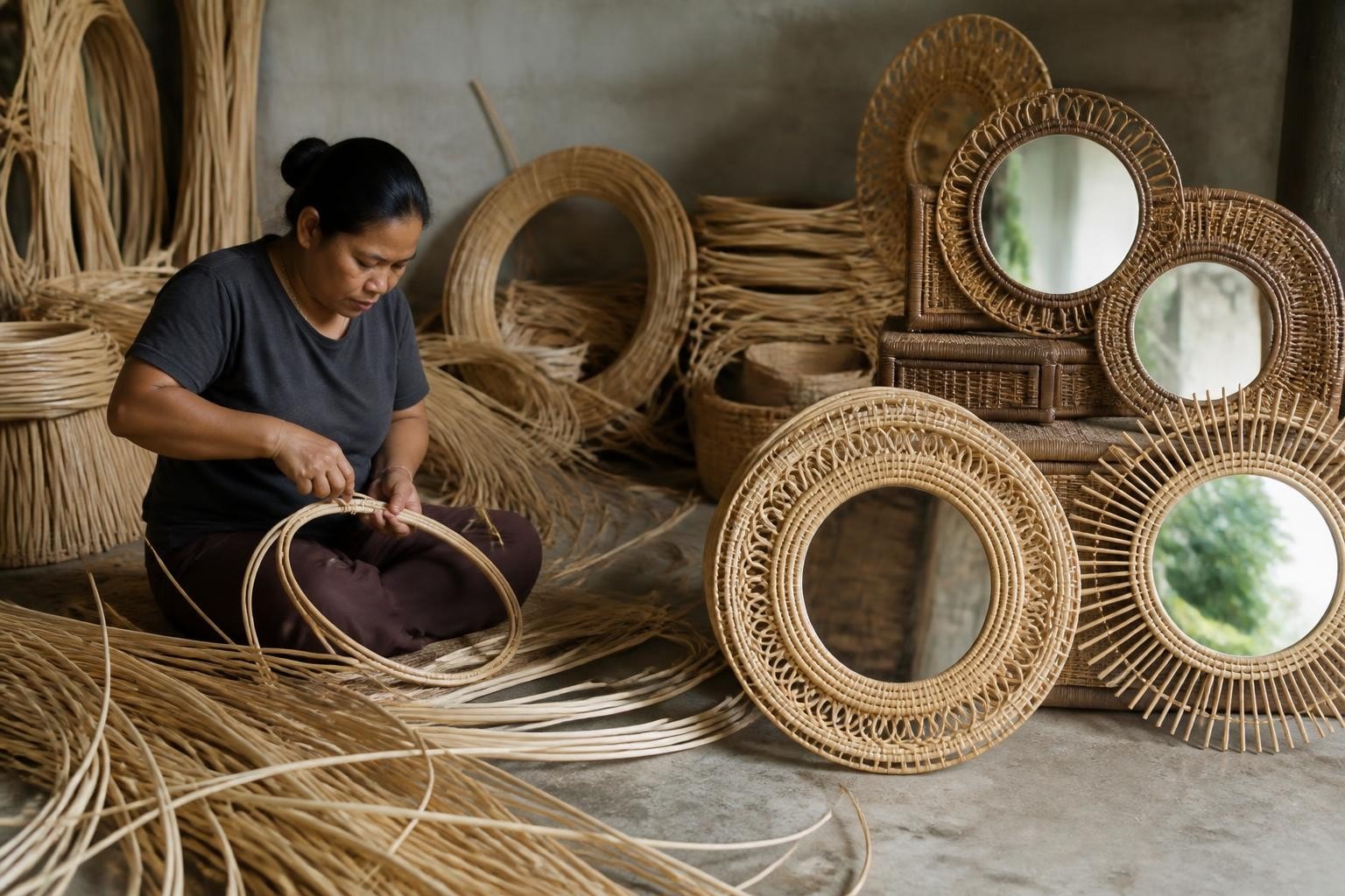 Rattan Mirror Manufacturer Indonesia: Quality & Sourcing