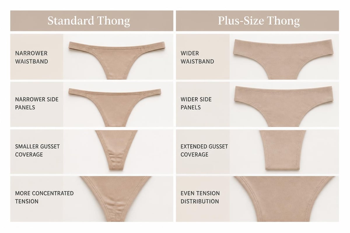 Thong construction features