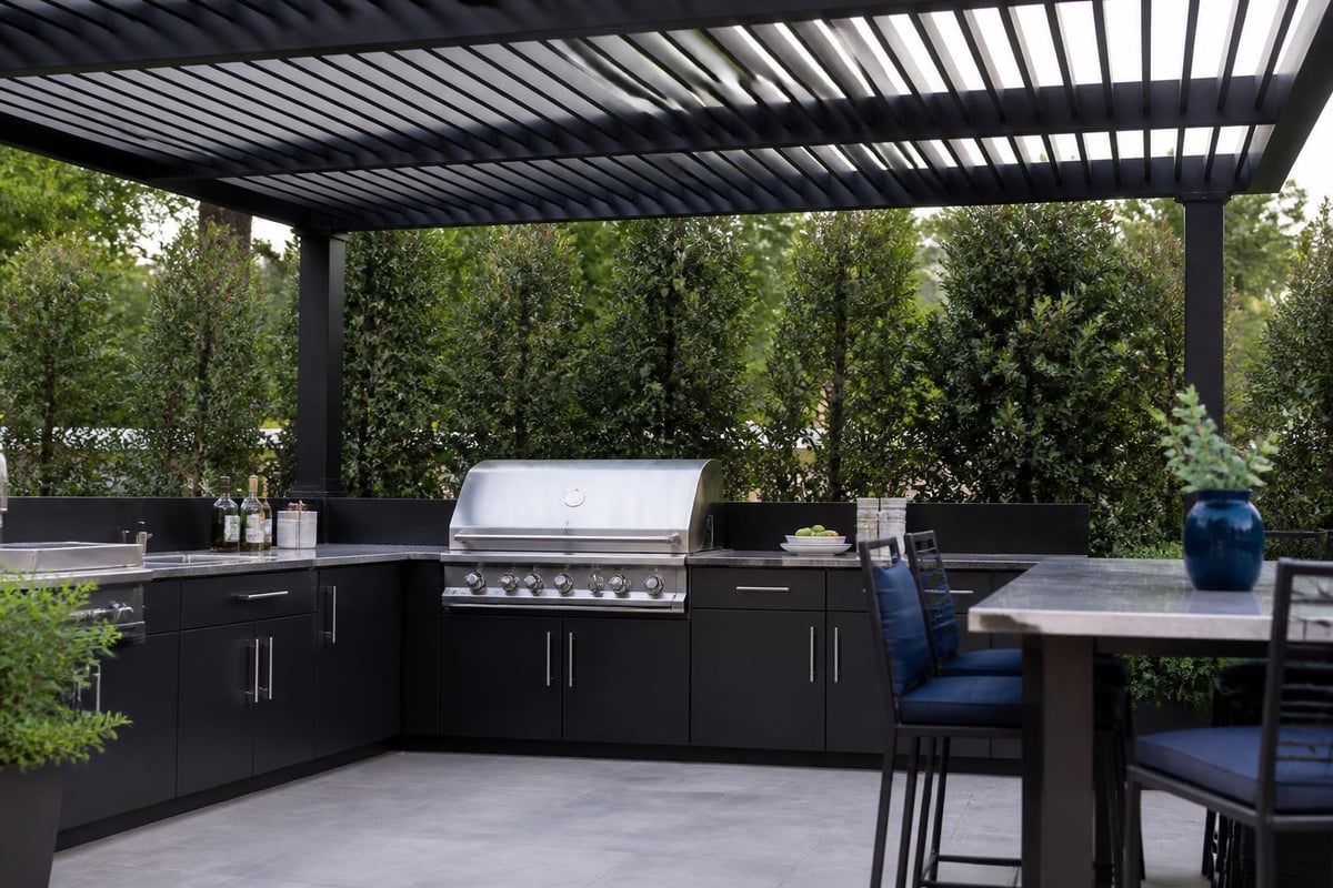 BBQ safety clearances under pergola