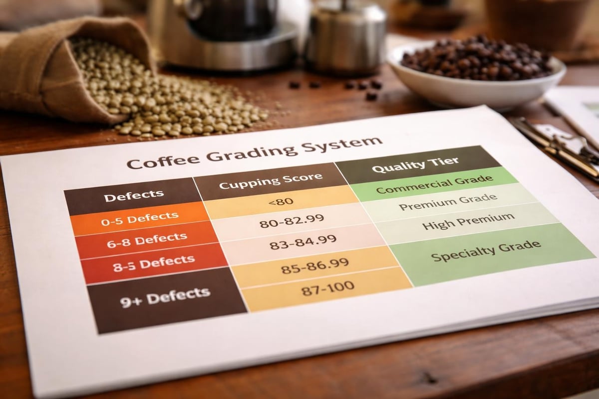 Coffee quality grading process