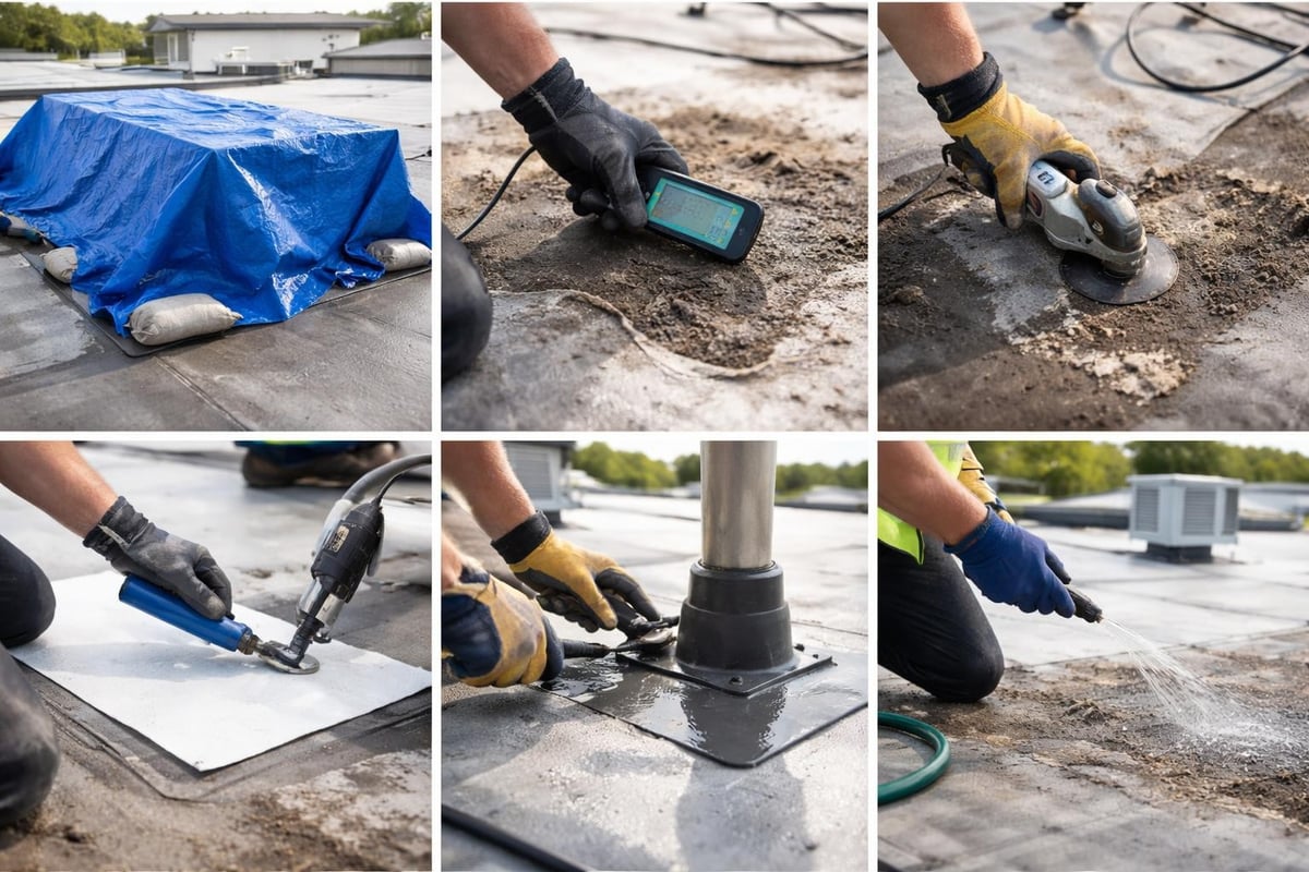 Emergency roof repair techniques