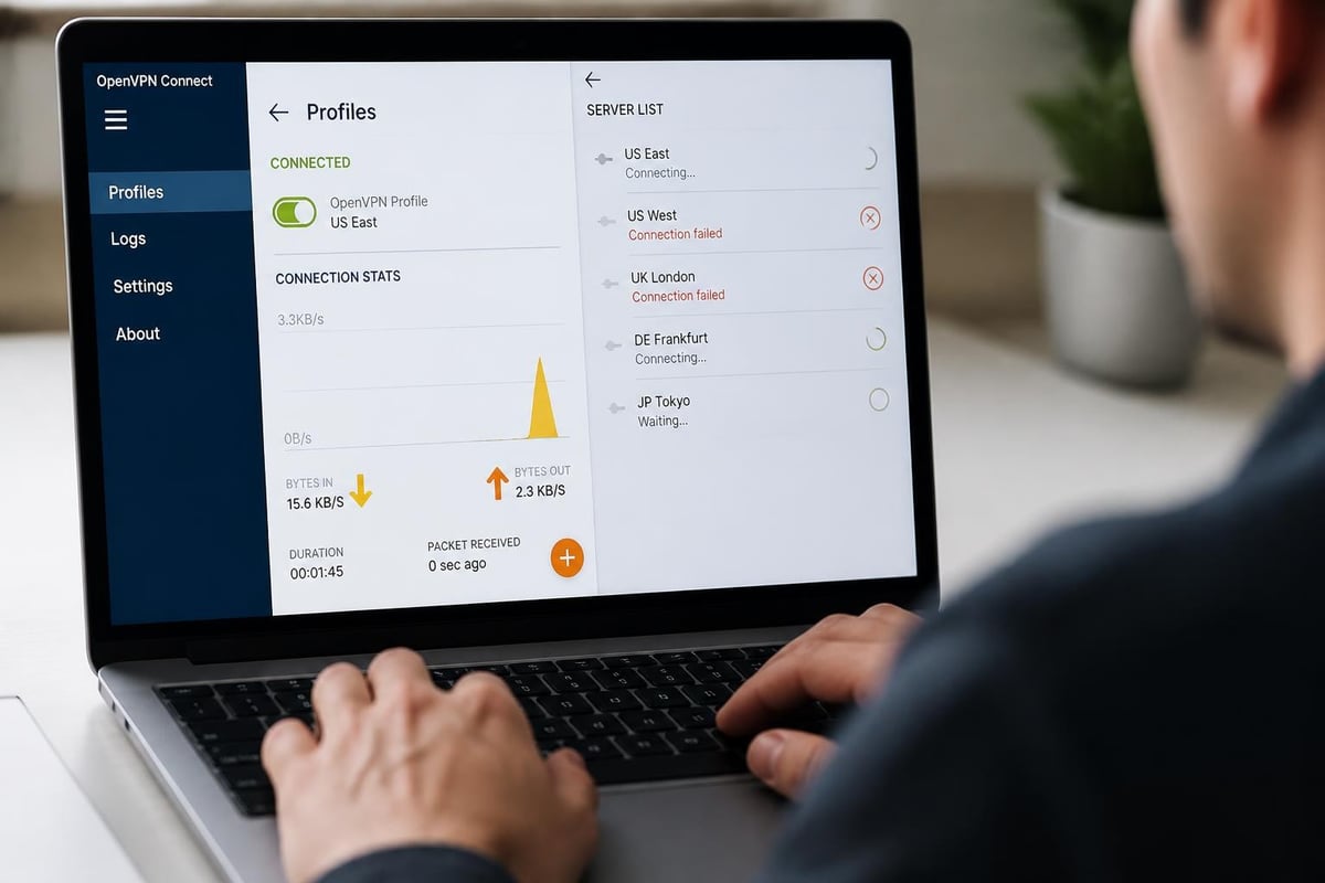 OpenVPN client connection sequence