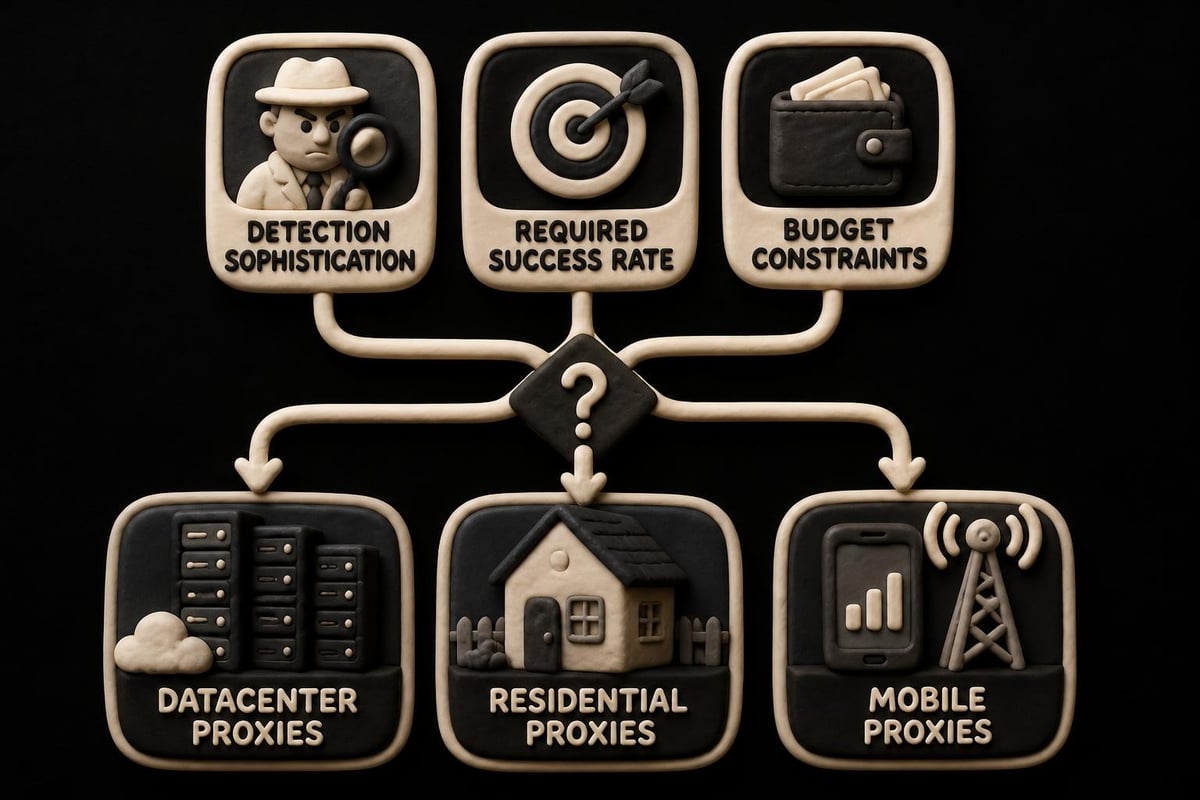 Proxy selection decision tree